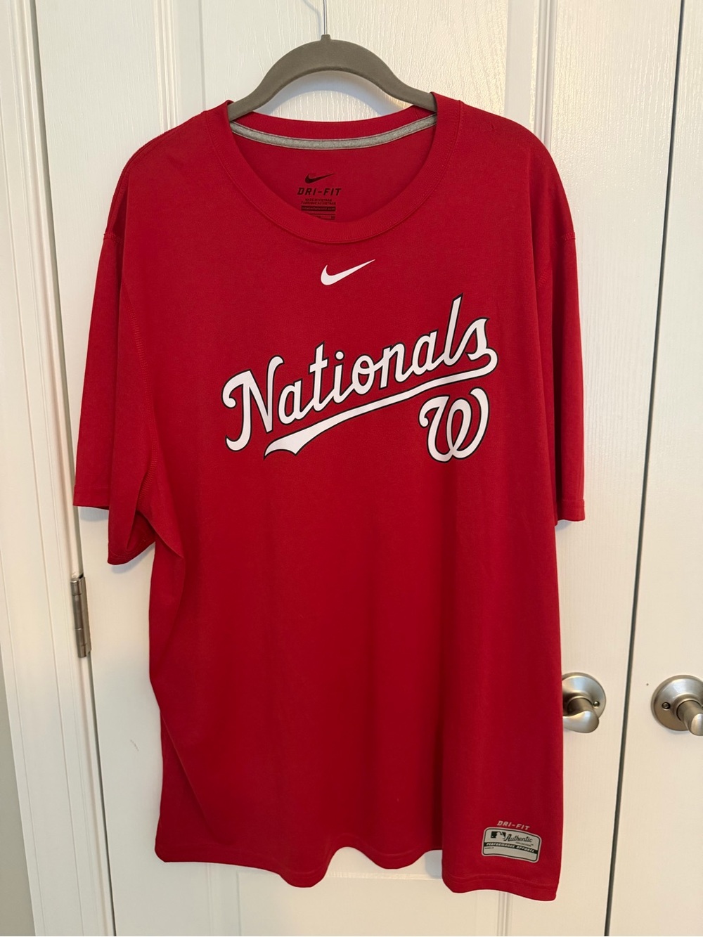Nike Red Dri-FIT Tee with Black Logo